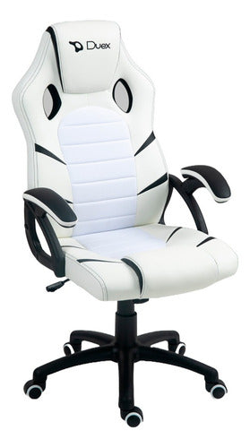 Cadeira Gamer Duex Dx9002w Branca Giratória Ergonômica