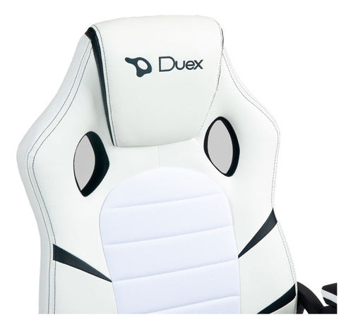 Cadeira Gamer Duex Dx9002w Branca Giratória Ergonômica