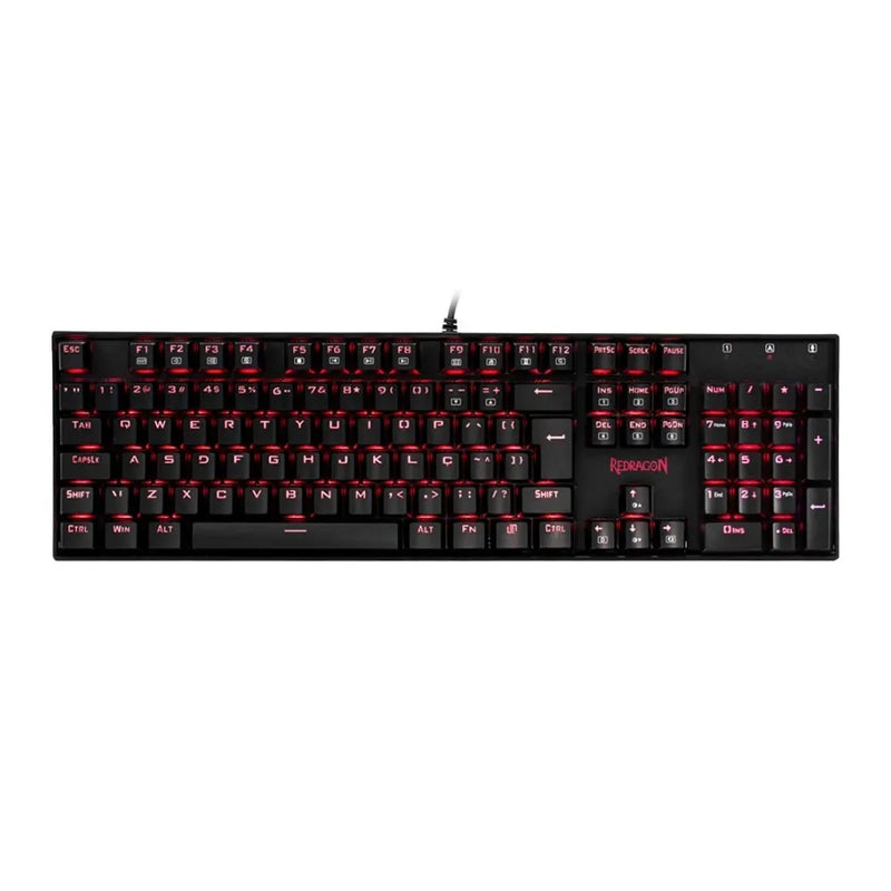 Redragon TECLADO MECANICO MITRA SWITCH MARROM, Preto