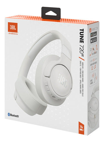 Fone De Ouvido Bluetooth Jbl Tune 720bt Branco Dobrável