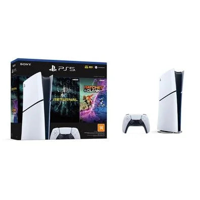 Console PlayStation 5 Slim Sony, SSD 1TB, Edição Digital, Com Controle Sem Fio, Branco + 2 Jogos Digitais