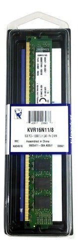 Memória Pc 8gb Kingston Ddr3 1600mhz  Pc3 12800  Kvr16n11/8